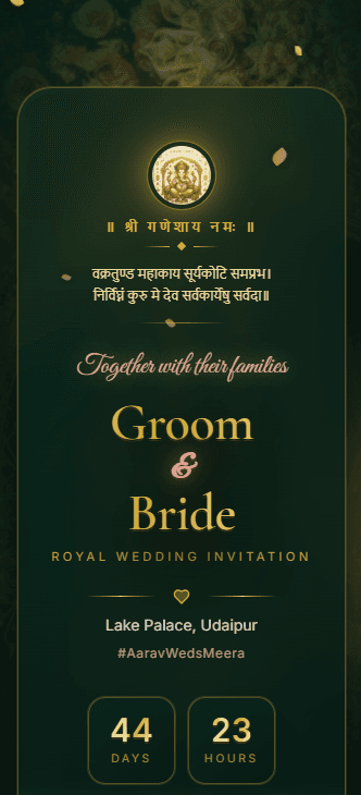 Royal Udaipur invitation theme